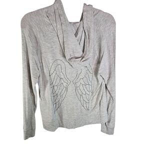 Victorias Secret Angels gray hoodie crystal angel wings sweatshirt